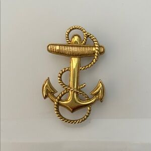 Vintage 10K Gold Filled Nautical Anchor Brooch